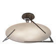 Hubbardton Forge 2024 Oil Rubbed Bronze Alabaster Callisto Semi-Flush
