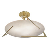 Hubbardton Forge 2024 Modern Brass Alabaster Callisto Semi-Flush