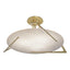 Hubbardton Forge 2024 Modern Brass Alabaster Callisto Semi-Flush