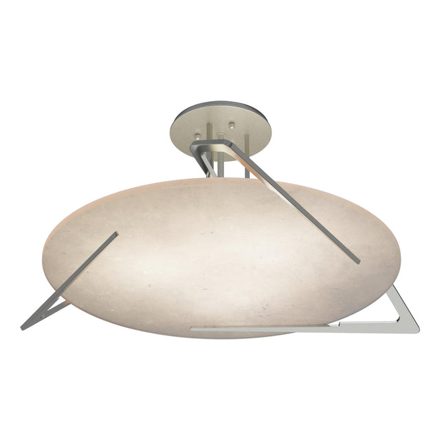 Hubbardton Forge 2024 Sterling Alabaster Callisto Semi-Flush