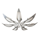 Hubbardton Forge 2025 Sterling White Art Glass (BB) Parasol 7-Light Semi-Flush