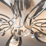 Hubbardton Forge 2025 Sterling White Art Glass (BB) Parasol 7-Light Semi-Flush