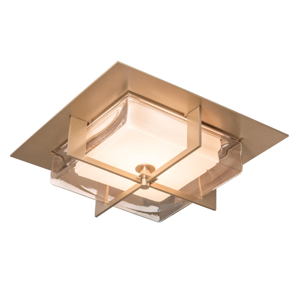 Hubbardton Forge 2025 Soft Gold Clear Glass (ZM) Axis Flush Mount