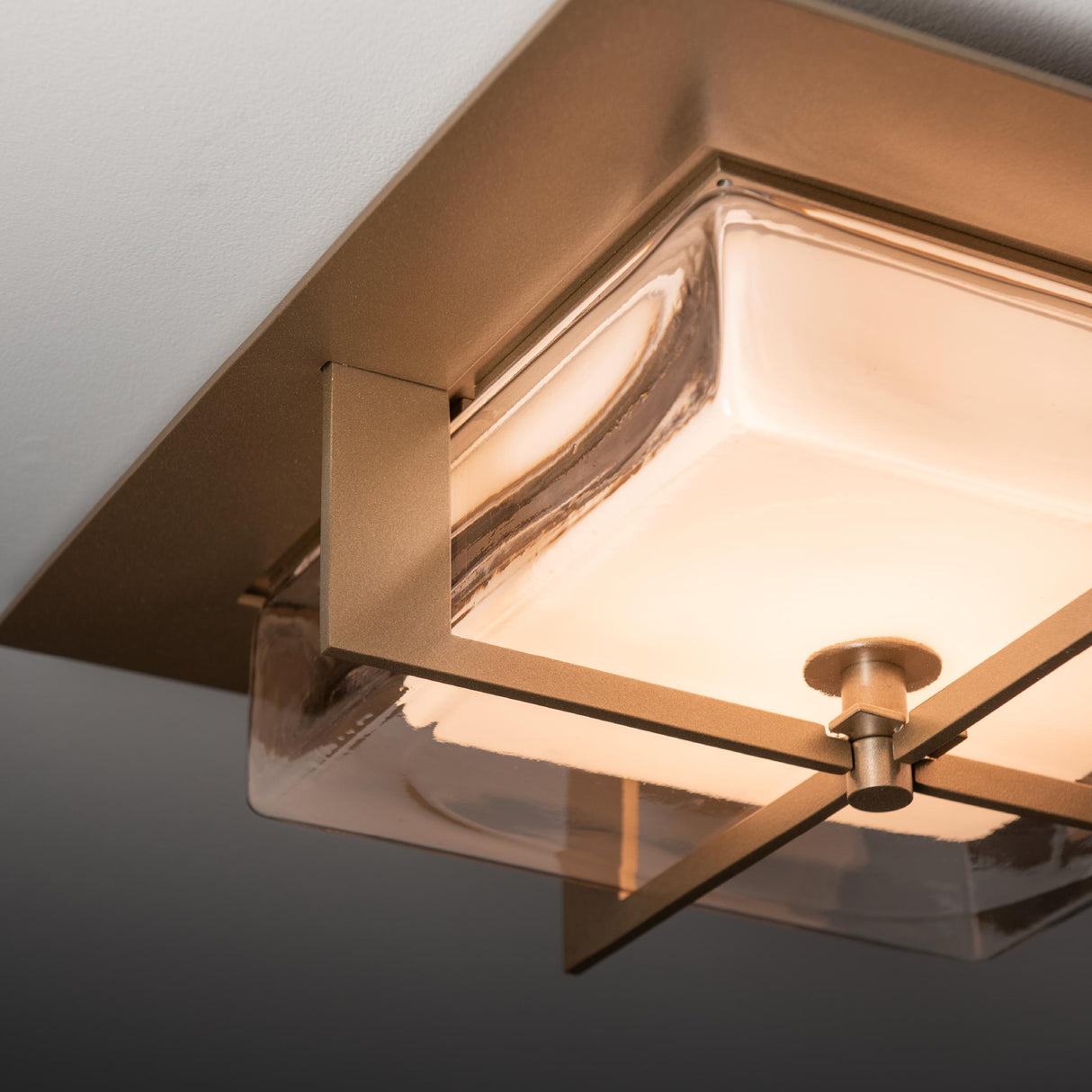 Hubbardton Forge 2025 Soft Gold Clear Glass (ZM) Axis Flush Mount