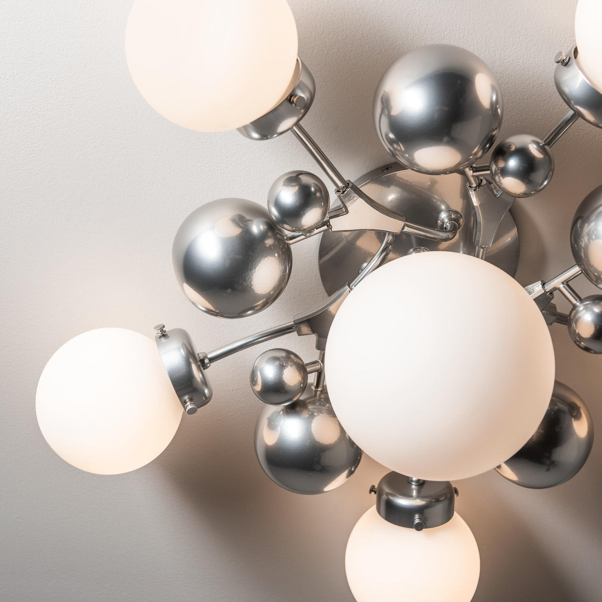 Hubbardton Forge 2025 Sterling Opal Glass (GG) Sprig 6-Light Semi-Flush