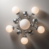 Hubbardton Forge 2025 Sterling Opal Glass (GG) Sprig 6-Light Semi-Flush