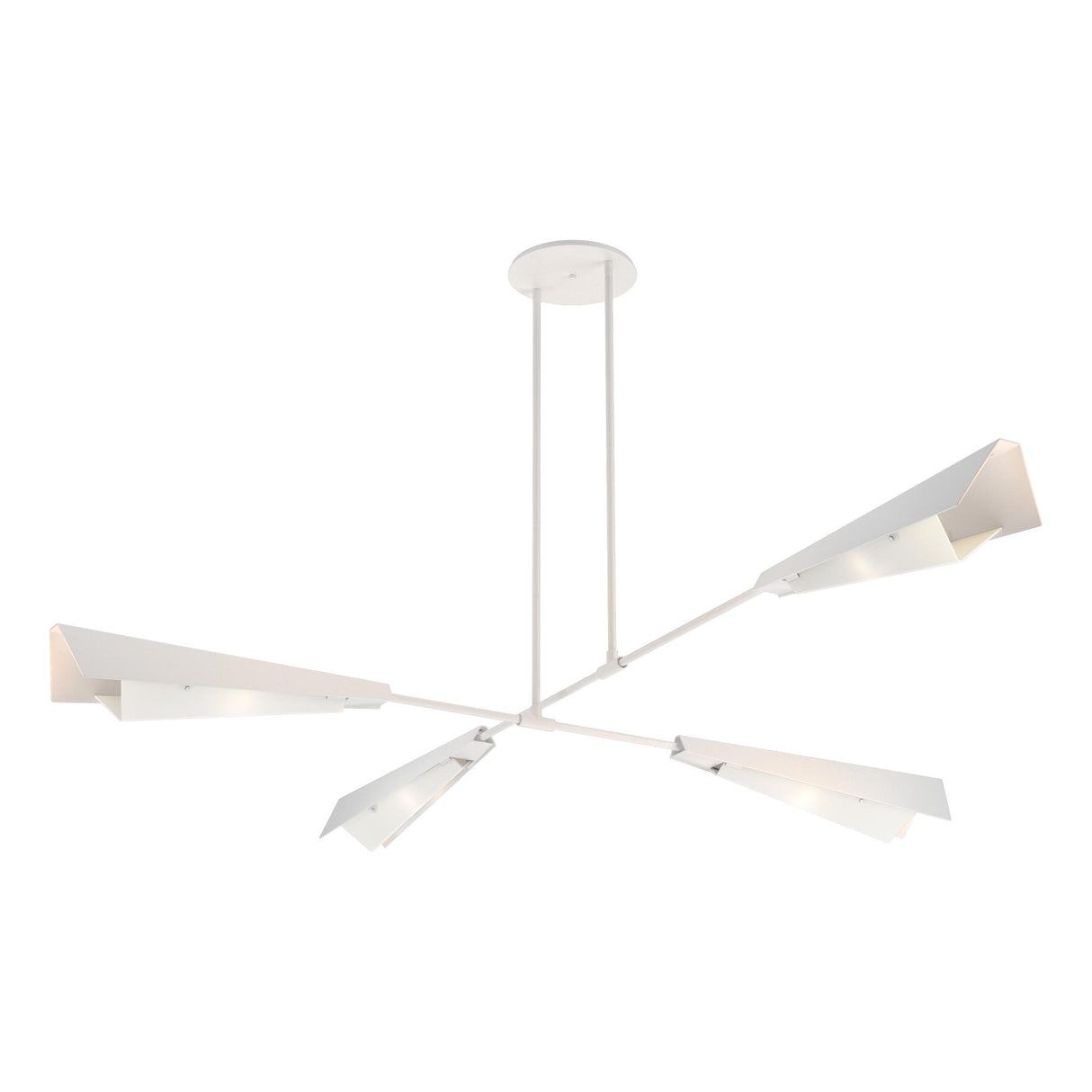 Hubbardton Forge 2024 White White White Art Glass (BB) Multi Vertex Large Pendant/Semi-Flush
