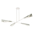 Hubbardton Forge 2024 White Sterling White Art Glass (BB) Multi Vertex Large Pendant/Semi-Flush