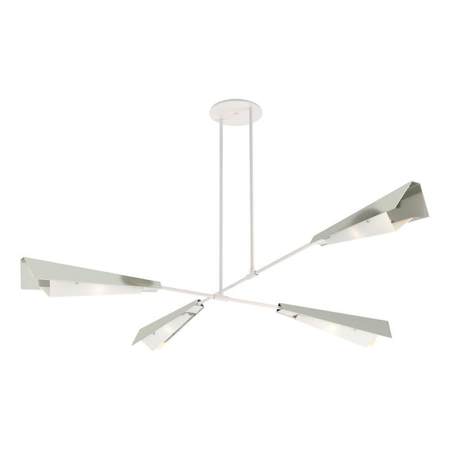 Hubbardton Forge 2024 White Sterling White Art Glass (BB) Multi Vertex Large Pendant/Semi-Flush