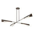 Hubbardton Forge 2024 Bronze Bronze White Art Glass (BB) Multi Vertex Large Pendant/Semi-Flush