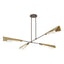 Hubbardton Forge 2024 Bronze Modern Brass White Art Glass (BB) Multi Vertex Large Pendant/Semi-Flush