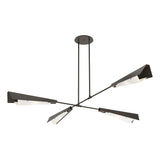 Hubbardton Forge 2024 Dark Smoke Dark Smoke White Art Glass (BB) Multi Vertex Large Pendant/Semi-Flush