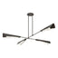 Hubbardton Forge 2024 Dark Smoke Dark Smoke White Art Glass (BB) Multi Vertex Large Pendant/Semi-Flush