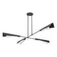 Hubbardton Forge 2024 Black Black White Art Glass (BB) Multi Vertex Large Pendant/Semi-Flush