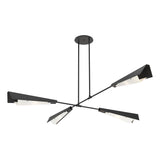 Hubbardton Forge 2024 Black Black White Art Glass (BB) Multi Vertex Large Pendant/Semi-Flush