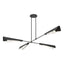 Hubbardton Forge 2024 Black Black White Art Glass (BB) Multi Vertex Large Pendant/Semi-Flush