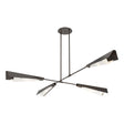 Hubbardton Forge 2024 Oil Rubbed Bronze Oil Rubbed Bronze White Art Glass (BB) Multi Vertex Large Pendant/Semi-Flush