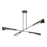 Hubbardton Forge 2024 Oil Rubbed Bronze Oil Rubbed Bronze White Art Glass (BB) Multi Vertex Large Pendant/Semi-Flush