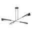 Hubbardton Forge 2024 Oil Rubbed Bronze Oil Rubbed Bronze White Art Glass (BB) Multi Vertex Large Pendant/Semi-Flush
