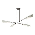Hubbardton Forge 2024 Oil Rubbed Bronze Sterling White Art Glass (BB) Multi Vertex Large Pendant/Semi-Flush