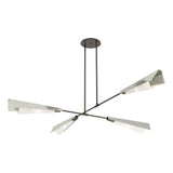 Hubbardton Forge 2024 Oil Rubbed Bronze Sterling White Art Glass (BB) Multi Vertex Large Pendant/Semi-Flush
