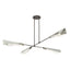 Hubbardton Forge 2024 Oil Rubbed Bronze Sterling White Art Glass (BB) Multi Vertex Large Pendant/Semi-Flush