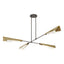 Hubbardton Forge 2024 Oil Rubbed Bronze Modern Brass White Art Glass (BB) Multi Vertex Large Pendant/Semi-Flush