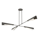 Hubbardton Forge 2024 Natural Iron Natural Iron White Art Glass (BB) Multi Vertex Large Pendant/Semi-Flush