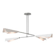 Hubbardton Forge 2024 Vintage Platinum White White Art Glass (BB) Multi Vertex Large Pendant/Semi-Flush