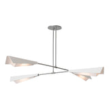 Hubbardton Forge 2024 Vintage Platinum White White Art Glass (BB) Multi Vertex Large Pendant/Semi-Flush