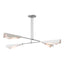 Hubbardton Forge 2024 Vintage Platinum White White Art Glass (BB) Multi Vertex Large Pendant/Semi-Flush