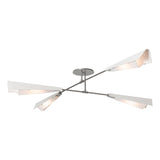 Hubbardton Forge 2024 Vintage Platinum White White Art Glass (BB) Multi Vertex Large Pendant/Semi-Flush