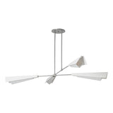 Hubbardton Forge 2024 Vintage Platinum White White Art Glass (BB) Multi Vertex Large Pendant/Semi-Flush