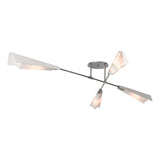 Hubbardton Forge 2024 Vintage Platinum White White Art Glass (BB) Multi Vertex Large Pendant/Semi-Flush