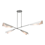 Hubbardton Forge 2024 Vintage Platinum White White Art Glass (BB) Multi Vertex Large Pendant/Semi-Flush
