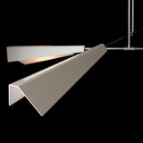 Hubbardton Forge 2024 Vintage Platinum White White Art Glass (BB) Multi Vertex Large Pendant/Semi-Flush