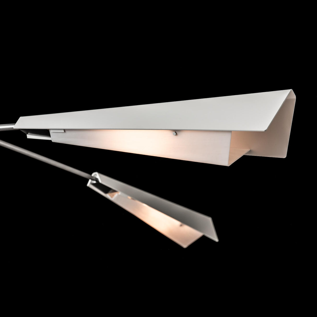 Hubbardton Forge 2024 Vintage Platinum White White Art Glass (BB) Multi Vertex Large Pendant/Semi-Flush