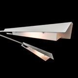 Hubbardton Forge 2024 Vintage Platinum White White Art Glass (BB) Multi Vertex Large Pendant/Semi-Flush