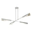 Hubbardton Forge 2024 Vintage Platinum Vintage Platinum White Art Glass (BB) Multi Vertex Large Pendant/Semi-Flush