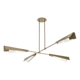 Hubbardton Forge 2024 Soft Gold Soft Gold White Art Glass (BB) Multi Vertex Large Pendant/Semi-Flush