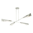 Hubbardton Forge 2024 Sterling Sterling White Art Glass (BB) Multi Vertex Large Pendant/Semi-Flush