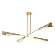 Hubbardton Forge 2024 Modern Brass Modern Brass White Art Glass (BB) Multi Vertex Large Pendant/Semi-Flush