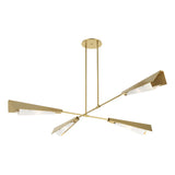 Hubbardton Forge 2024 Modern Brass Modern Brass White Art Glass (BB) Multi Vertex Large Pendant/Semi-Flush
