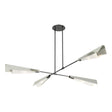 Hubbardton Forge 2024 Ink Sterling White Art Glass (BB) Multi Vertex Large Pendant/Semi-Flush