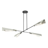 Hubbardton Forge 2024 Ink Sterling White Art Glass (BB) Multi Vertex Large Pendant/Semi-Flush