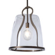 Hubbardton Forge 2025 Dark Smoke Clear Glass (ZM) Multi Caliper Large Pendant
