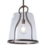 Hubbardton Forge 2025 Dark Smoke Clear Glass (ZM) Multi Caliper Large Pendant