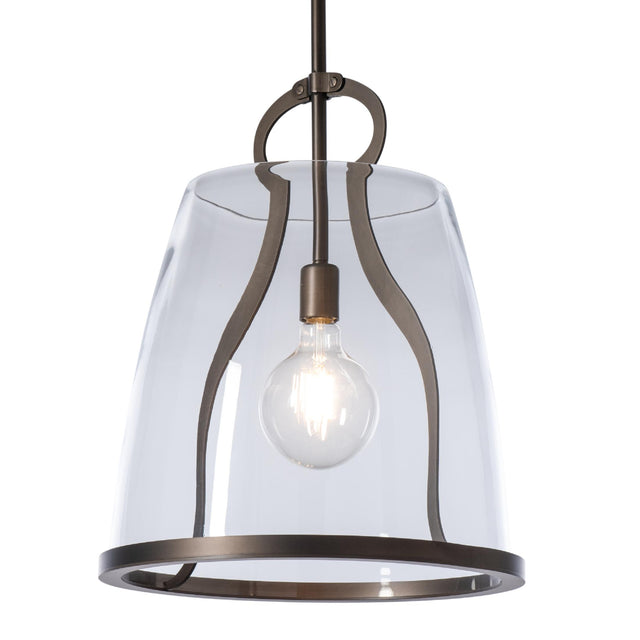 Hubbardton Forge 2025 Dark Smoke Clear Glass (ZM) Multi Caliper Large Pendant