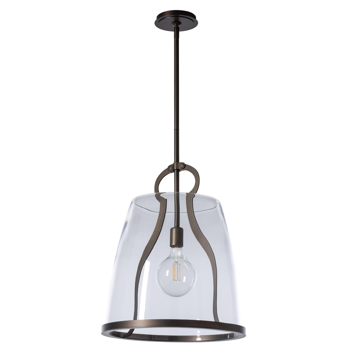 Hubbardton Forge 2025 Dark Smoke Clear Glass (ZM) Multi Caliper Large Pendant