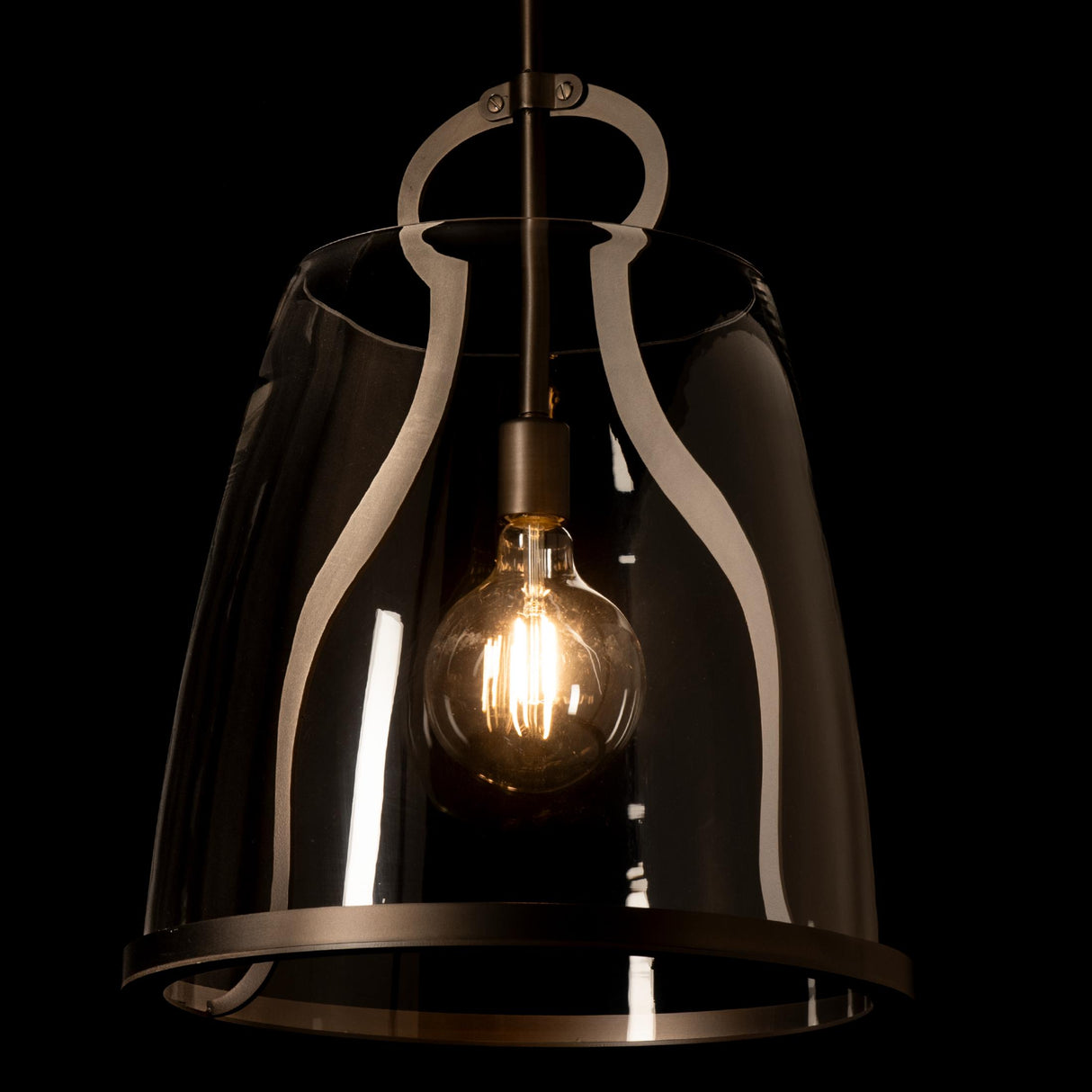 Hubbardton Forge 2025 Dark Smoke Clear Glass (ZM) Multi Caliper Large Pendant